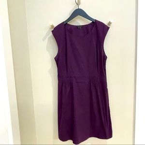Aubergine Theory Shift Dress with pockets